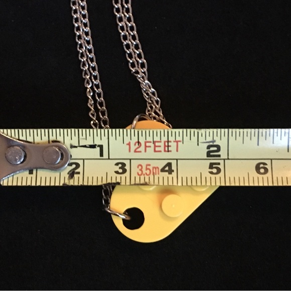 Cute Double Chain Yellow Lego Necklace - Picture 7 of 8